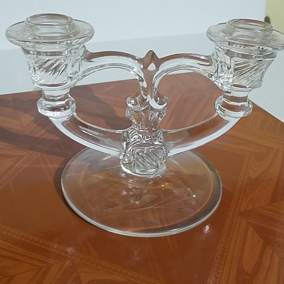 Other - Etched glass candle holder